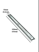 Teleskobik 35MM Çekmece Ray Bilyeli Mobilya Dolap Rayı(35MM)(TAKIM)(KROM) 45cm 45cm - 2 ADET - 4