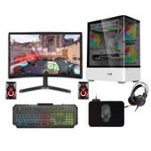 Gametech Intense White 600W 80+ Plus Tuş Kontrollü Rgb 5X120 Mm Fan Gaming Beyaz Bilgisayar Kasası - 3