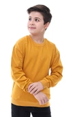 Basic Bisiklet Yaka Şardonlu Çocuk Sweatshirt 3-10 Yaş Krem - 2