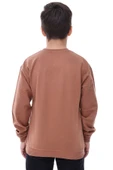 Basic Bisiklet Yaka Şardonlu Çocuk Sweatshirt 3-10 Yaş Krem - 6
