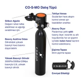 Cosmo Technology Taşınabilir Dalış Seti Doldurulabilir Mini Tüp ve Şnorkel Maskesi - 5