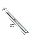 Teleskobik 35MM Çekmece Ray Bilyeli Mobilya Dolap Rayı(35MM)(TAKIM)(KROM) 25cm 25cm - 4 ADET - 4