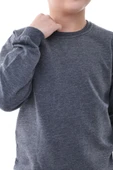 Basic Bisiklet Yaka Şardonlu Çocuk Sweatshirt 3-10 Yaş Krem - 6