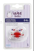 Wee Baby Şeffaf Desenli Damaklı No 1 Emzik 0-6 Ay - 1