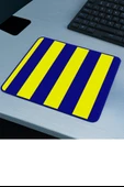 qasul Sarı Lacivert Mouse Pad Kaydırmaz Dikişli Mousepad - 1