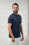 San&Fa Slimfit Fermuar Kapamalı Rayon Kumaş Likralı Polo Yaka T-shirt thumbnail 8