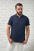 San&Fa Slimfit Fermuar Kapamalı Rayon Kumaş Likralı Polo Yaka T-shirt thumbnail 9