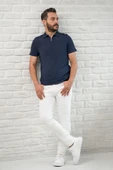 San&Fa Slimfit Fermuar Kapamalı Rayon Kumaş Likralı Polo Yaka T-shirt thumbnail 6