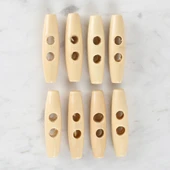 Loren Crafts 8'li Ahşap Çoban Düğme - 1003 thumbnail 2