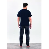 Estiva %100 Pamuk İnterlok Kısa Kol Erkek Pijama Takım thumbnail 2