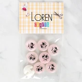 Loren Crafts 8'li Kızgın Yüz Düğme - 1021 thumbnail 1
