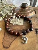 Mikro Faset Kesim Mahogany Obsidyen Bileklik - 1