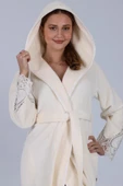 Dantelli Zarif Şık Bambu Pamuk Bornoz thumbnail 6