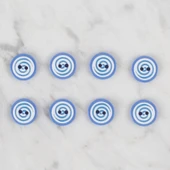 Loren Crafts mavi 8 li yuvarlak düğme - 452 thumbnail 2