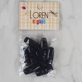 Loren Crafts lacivert 8 li çoban düğmesi - 95 thumbnail 1
