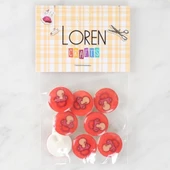 Loren Crafts 8'li Emzik Düğme - 1012 thumbnail 1