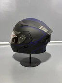 Jk-902 Güneş Vizörlü Çene Açılır Kask H8 BLUE - 4