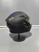 Jk-902 Güneş Vizörlü Çene Açılır Kask H8 BLUE - 6