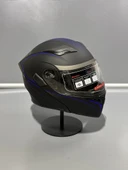 Jk-902 Güneş Vizörlü Çene Açılır Kask H8 BLUE - 1