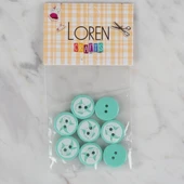 Loren Crafts yeşil 8 li balık düğme - 578 thumbnail 1