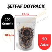 Şeffaf Doypack 11x18,5x7 cm (50 Adet) - 1