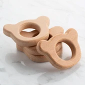 Loren 4 lü Ayı Diş Kaşıyıcı Ahşap Halka thumbnail 2