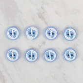 Loren Crafts mavi 8 li ayak izi düğme - 441 thumbnail 2