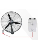 Bahçıvan BSV-D 600 60cm Siyah 3 Kanatlı Sanayi Tipi Duvar Vantilatörü thumbnail 2