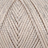 Loren Soft Star Makrome İpi Gümüş Simli Bej RM101 thumbnail 2