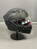 Jk-902 Güneş Vizörlü Çene Açılır Kask H2 GREY - 1