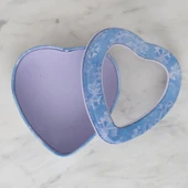 Loren Şeffaf Kalpli Metal Saklama Kutusu - Orta Bo thumbnail 2