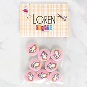 Loren Crafts 8'li Penguen Düğme - 1038 thumbnail 1