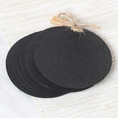 Loren 10'lu Yuvarlak Siyah Etiket ve Klipsli Etike thumbnail 2