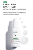 Vichy Capital Soleil Uv Clear Spf50 Yüz Güneş Kremi 40 ml - Karma Ve Yağlı Ciltler thumbnail 2