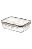 3 Bölmeli Kilitli Kapaklı 1 Litre Erzak Saklama Kabı LC-510 thumbnail 5