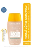 Bioderma Photoderm Nude Touch SPF50+ Very Light Karma Yağlı Ciltler Kapatıcı Etkili Renkli Güneş Kremi 40 ml - 1