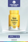 Ocean Gummies Vitamin D3 1000IU 60 Çiğnenebilir Portakallı Jel Form thumbnail 1