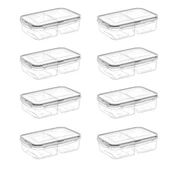 2 Bölmeli 1+1 Litre Kilitli Kapaklı Erzak Saklama Kabı LC-525 thumbnail 8