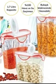 Kilitli Kapaklı Contalı Hava,Su Sıvı Geçirmez 1,7 Litre Erzak Saklama Kabı-SA585 thumbnail 7