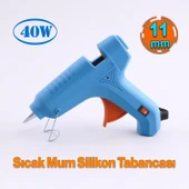 11 mm 40W Sıcak İnce Mum Silikon Tabancası 190°C Hızlı Isınan Güçlü Yapıştırıcı Tabanca Ergonomik thumbnail 2