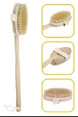 Doğal At Kılı Selülit Karşıtı Sapı Çıkabilen Ahşap Banyo Fırçası - 8