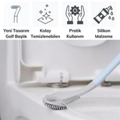 Golf Tasarımlı Silikon WC Klozet Mutfak Temizlik Fırçası Kanca Hediyeli thumbnail 3