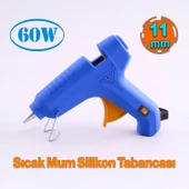 11 mm 60W Sıcak İnce Mum Silikon Tabancası 190°C Hızlı Isınan Güçlü Yapıştırıcı Tabanca Ergonomik thumbnail 2