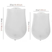 Orta Hamur Torbası Silikon Şeffaf Hamur Yoğurma Torbası Ekmek Makarna Mantı  Hamuru Kolay Yo thumbnail 4