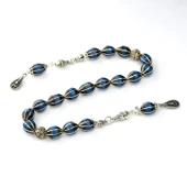 Galalith ve Oltu Taşı Arpa Kesim Karpuz Dilim Gümüş İşleme Zaza Tespih thumbnail 2