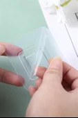 Eşya Sabitleme Askısı 10 Çift Şeffaf Çift Taraflı Yapışkanlı Geçmeli Klips thumbnail 8