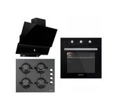 Kumtel B66 - KO-40TAHDF - DA6-830S Siyah Ankastre Set thumbnail 1