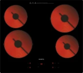 Kumtel HV6-04T Vitroseramik Elektrikli Cam Ankastre Ocak Siyah thumbnail 1