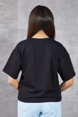 MORESUN Ayıcık Baskılı Bisiklet Yaka T-shirt - 6