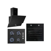 Kumtel B66S2 - KO-40 TAHDF - DA6-830 Siyah Ankastre Set thumbnail 1